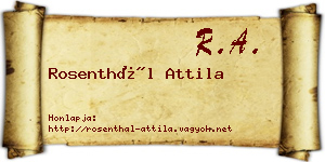 Rosenthál Attila névjegykártya